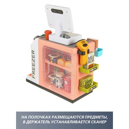 Игровой набор Veld Co тележки и корзинки, прилавок, касса, продукты
