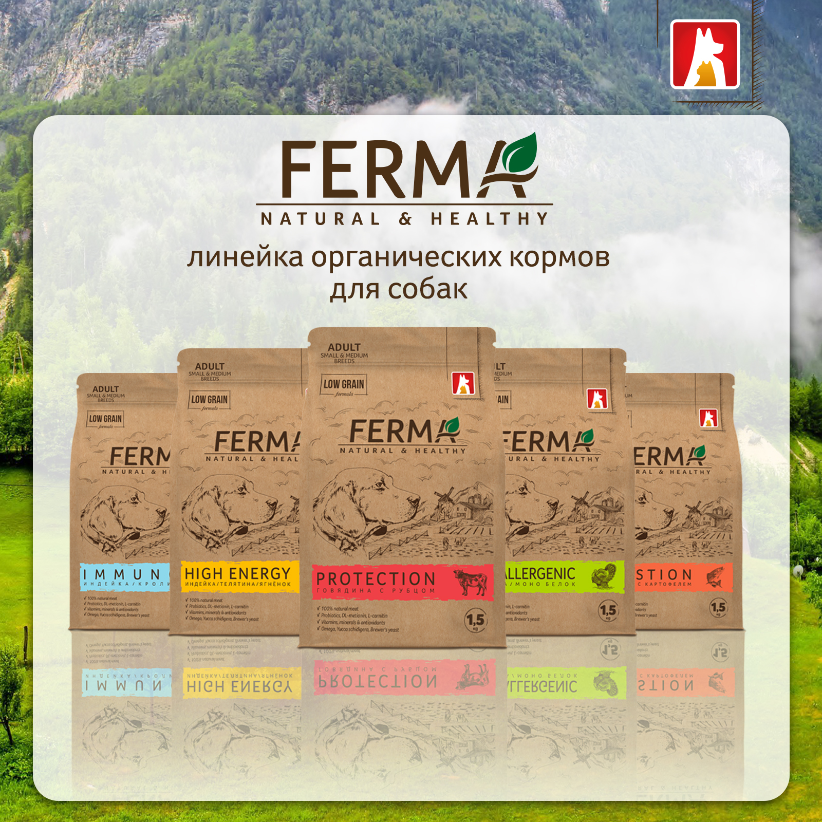Корм сухой Зоогурман FERMA PROTECTION , Защита костей и суставов, Говядина с рубцом 1,5 кг - фото 6