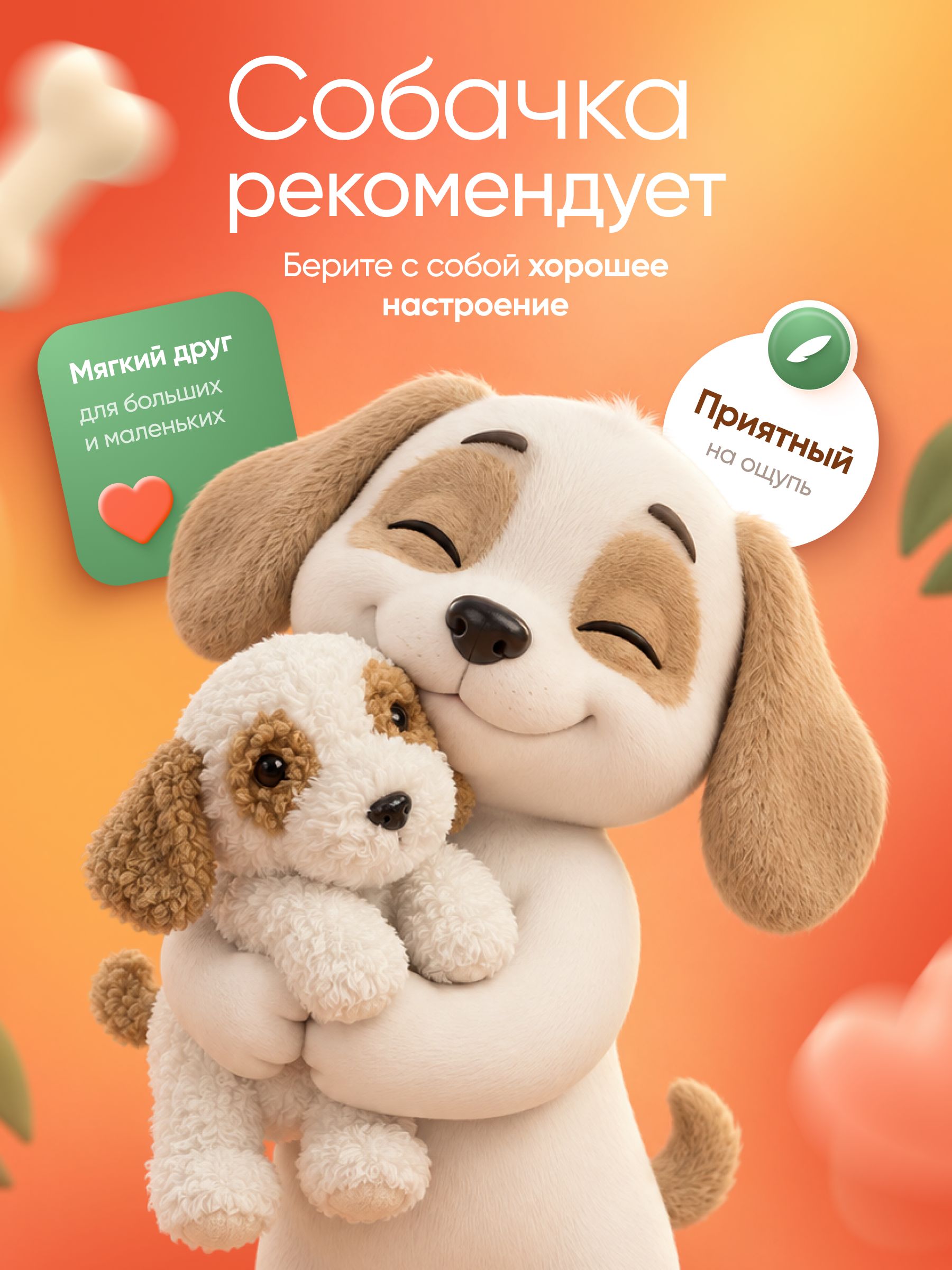 Мягкая игрушка KATOO собачка 18см - фото 7