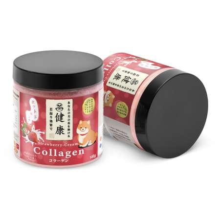 Коллаген порошок с витамином С Japan Formula для суставов и связок гидролизованный Клубника-сливки