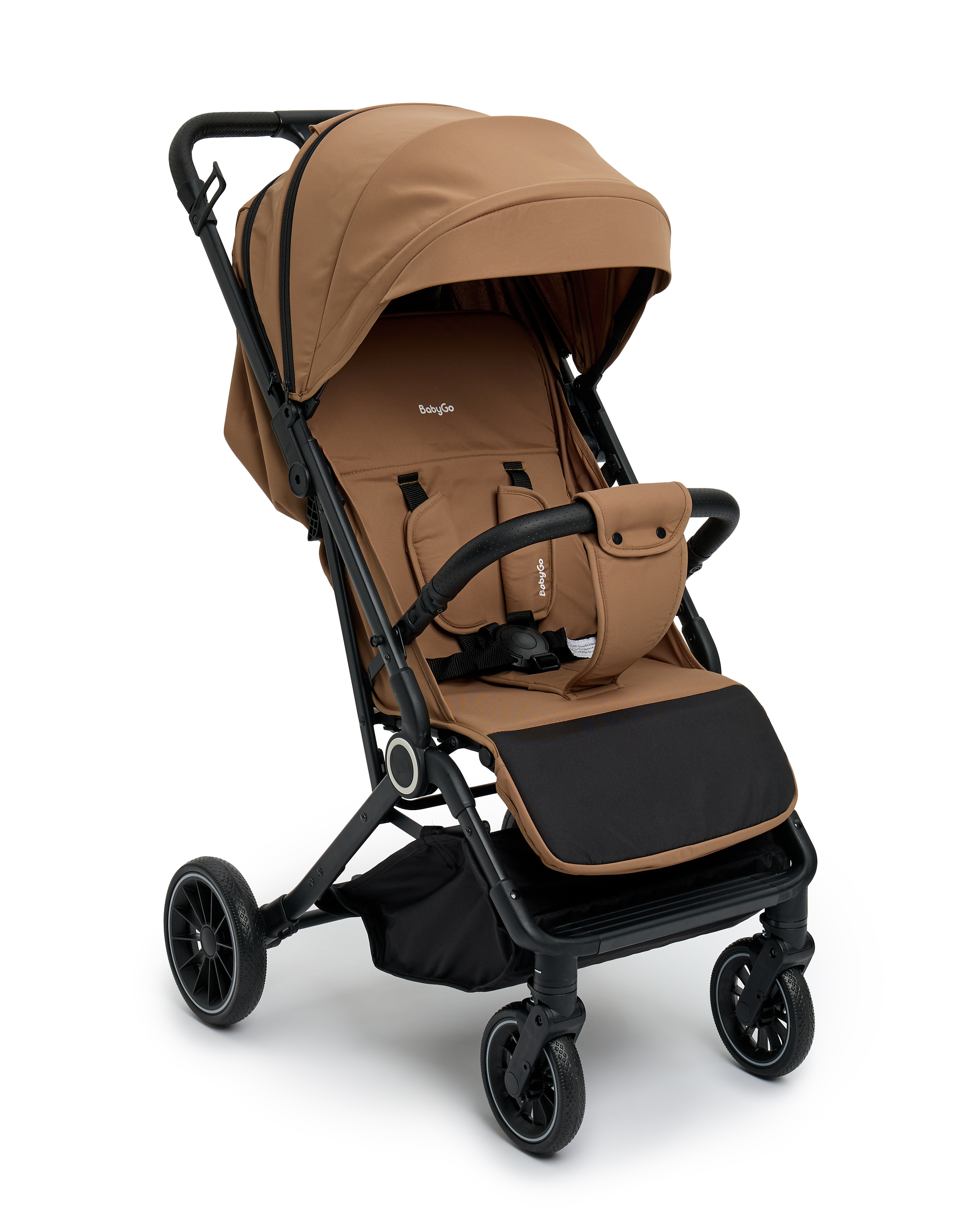 Коляска прогулочная BabyGo Roady Plus коричневый - фото 1