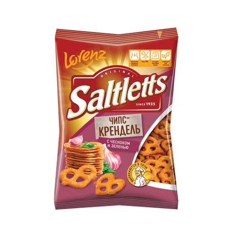 Хлебцы Lorenz Чеснок-зелень 70 г
