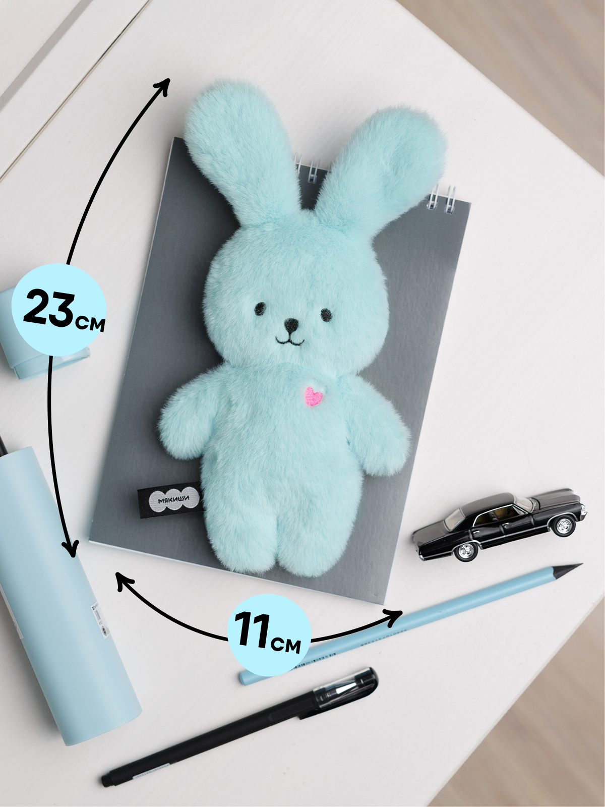 Мягкая игрушка Мякиши Заяц Сэм коллекция Пушистики - фото 2