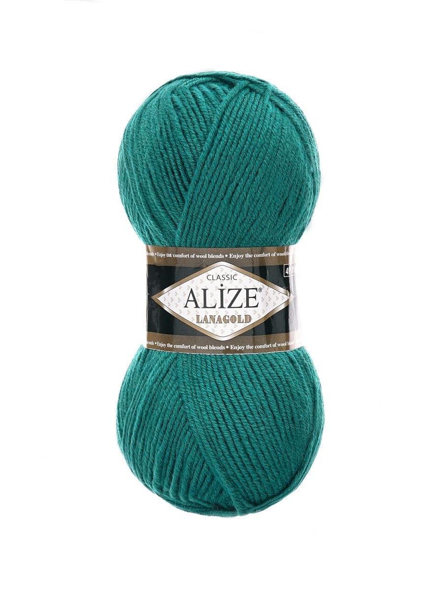 Пряжа Alize полушерстяная мягкая тонкая теплая Lanagold 100г 240м 5 шт 507 античный зеленый - фото 4