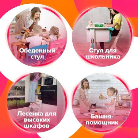 Стульчик для кормления INDSPACE Мультик Розовый дерево классический