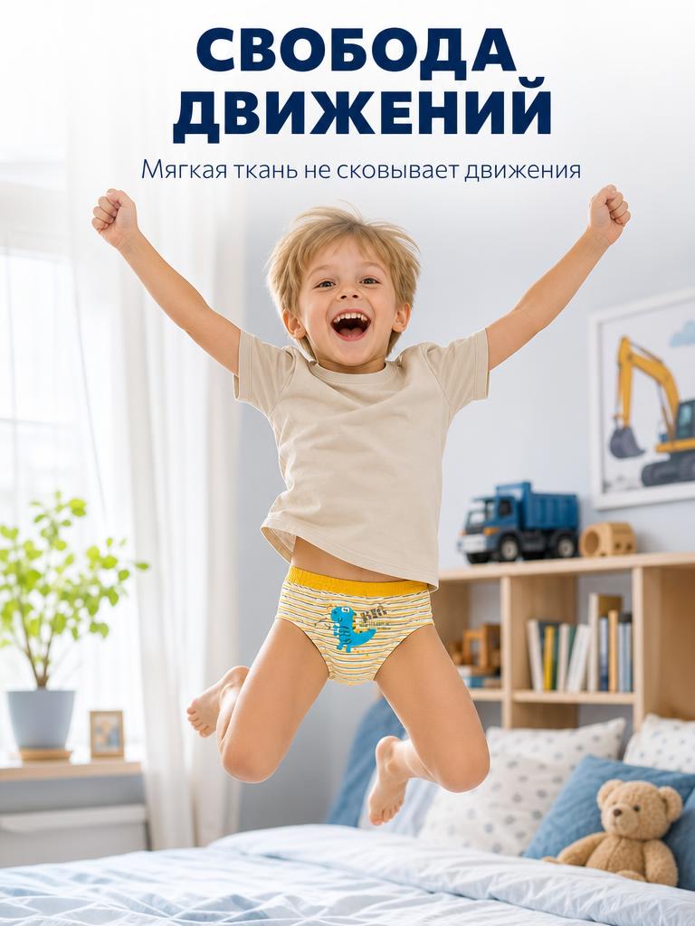 Трусы 5 шт Bambooland Pantie-dinoinbag - фото 10