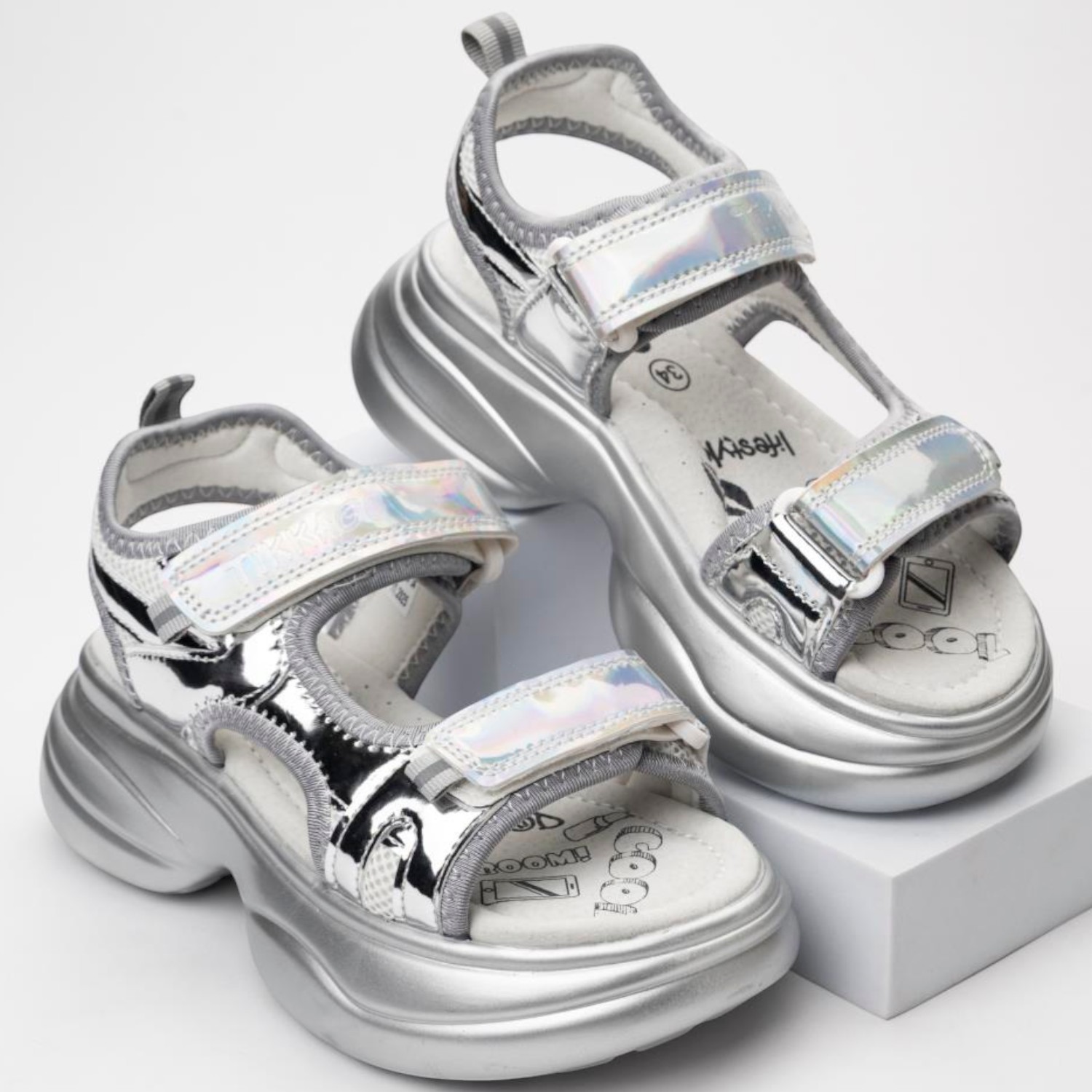 Сандалии TikkaGo 7F17_2606_silver - фото 1