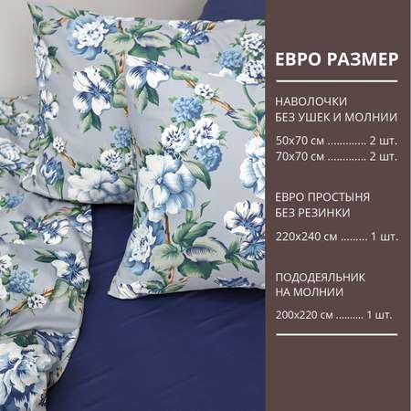 Комплект постельного белья SORRENTO DELUXE евро 4 наволочки Корлана