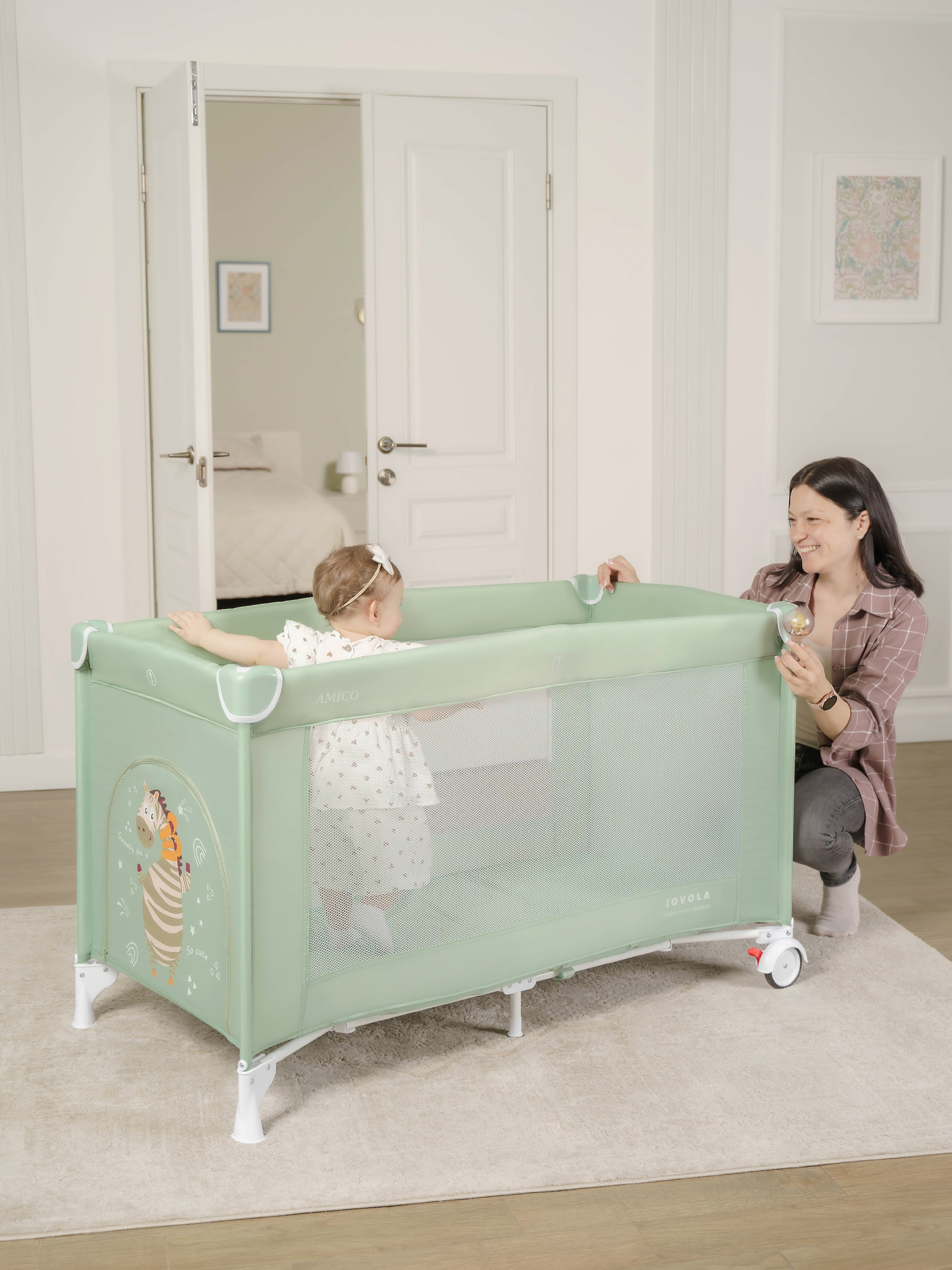 Манеж кровать JOVOLA Amico 4657833591159 - фото 12