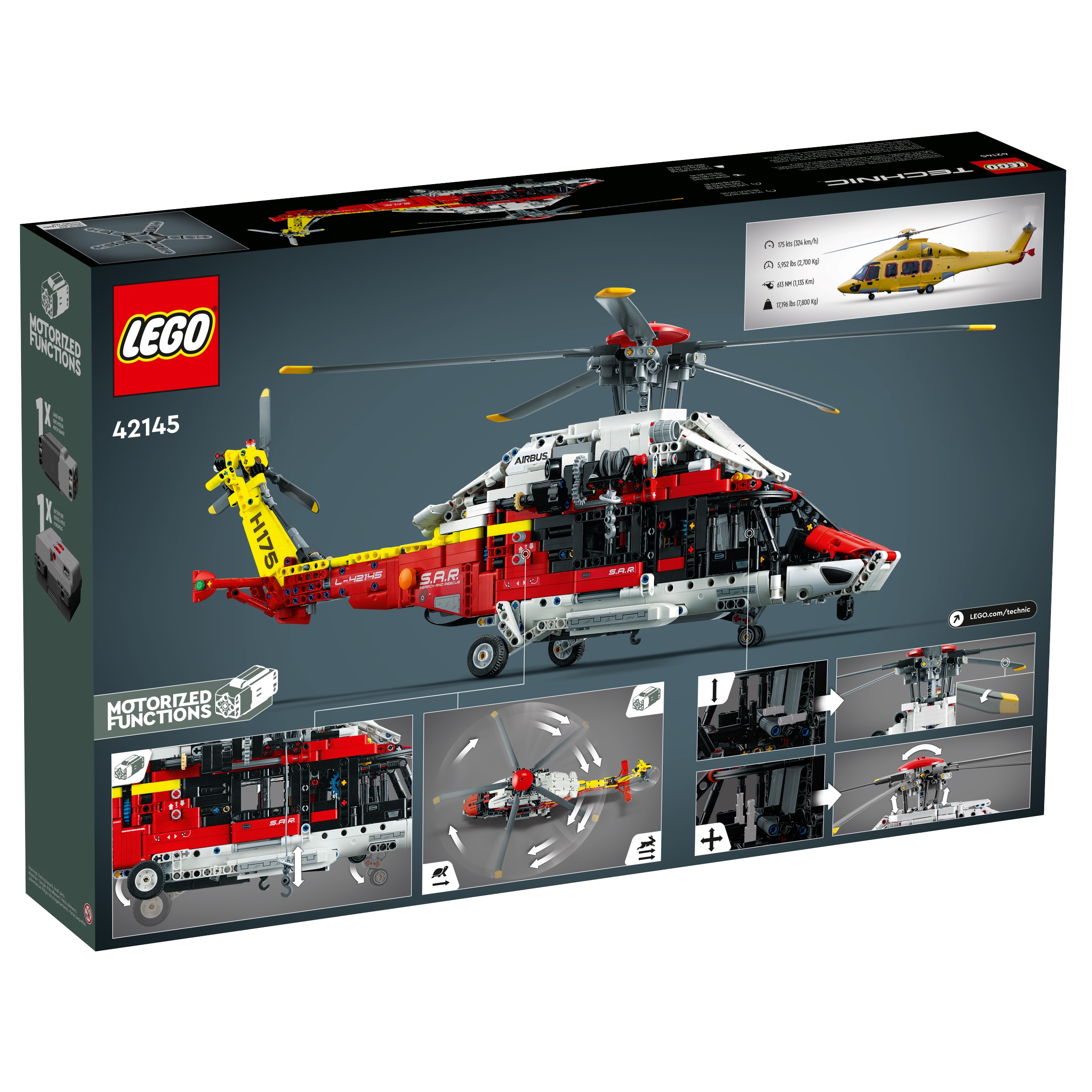 Конструктор LEGO Technic Airbus H175 Rescue Helicopter 2001 дет. - фото 6