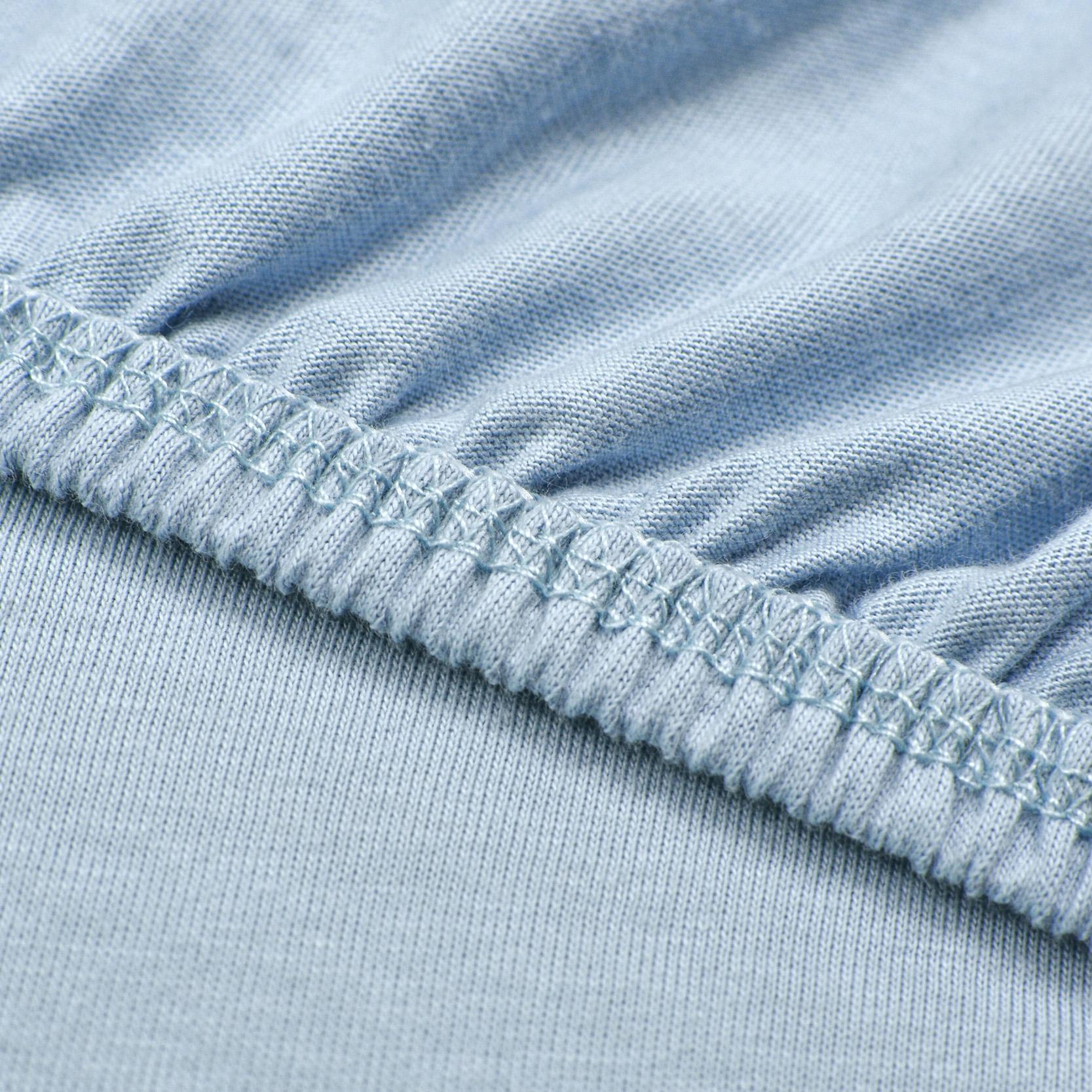 Простынь на резинке 160х80 Mrs.Stretch Mr.Jersy натяжная трикотажная цвет голубой - фото 8
