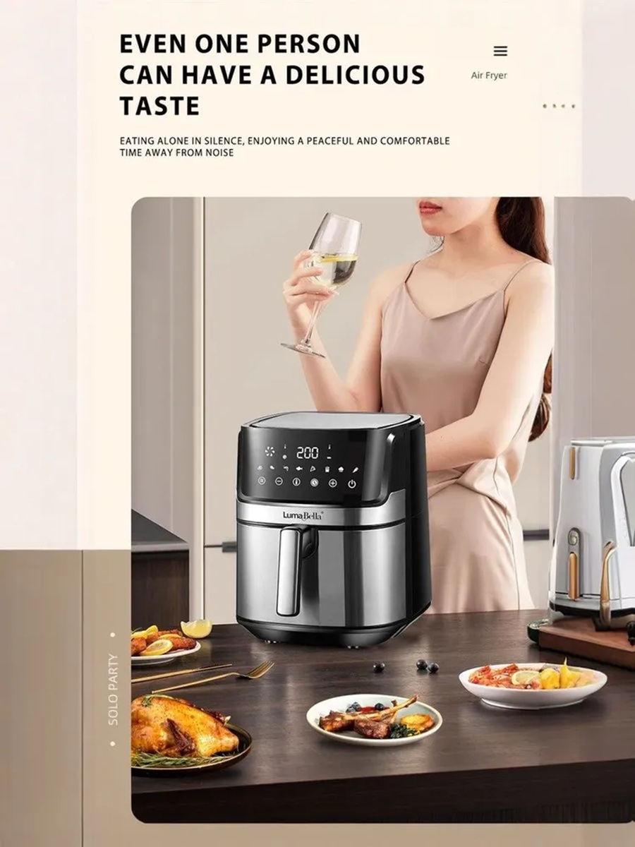 Аэрогриль CASTLELADY электрический 2 в 1 6 л, 1700 Вт - фото 20