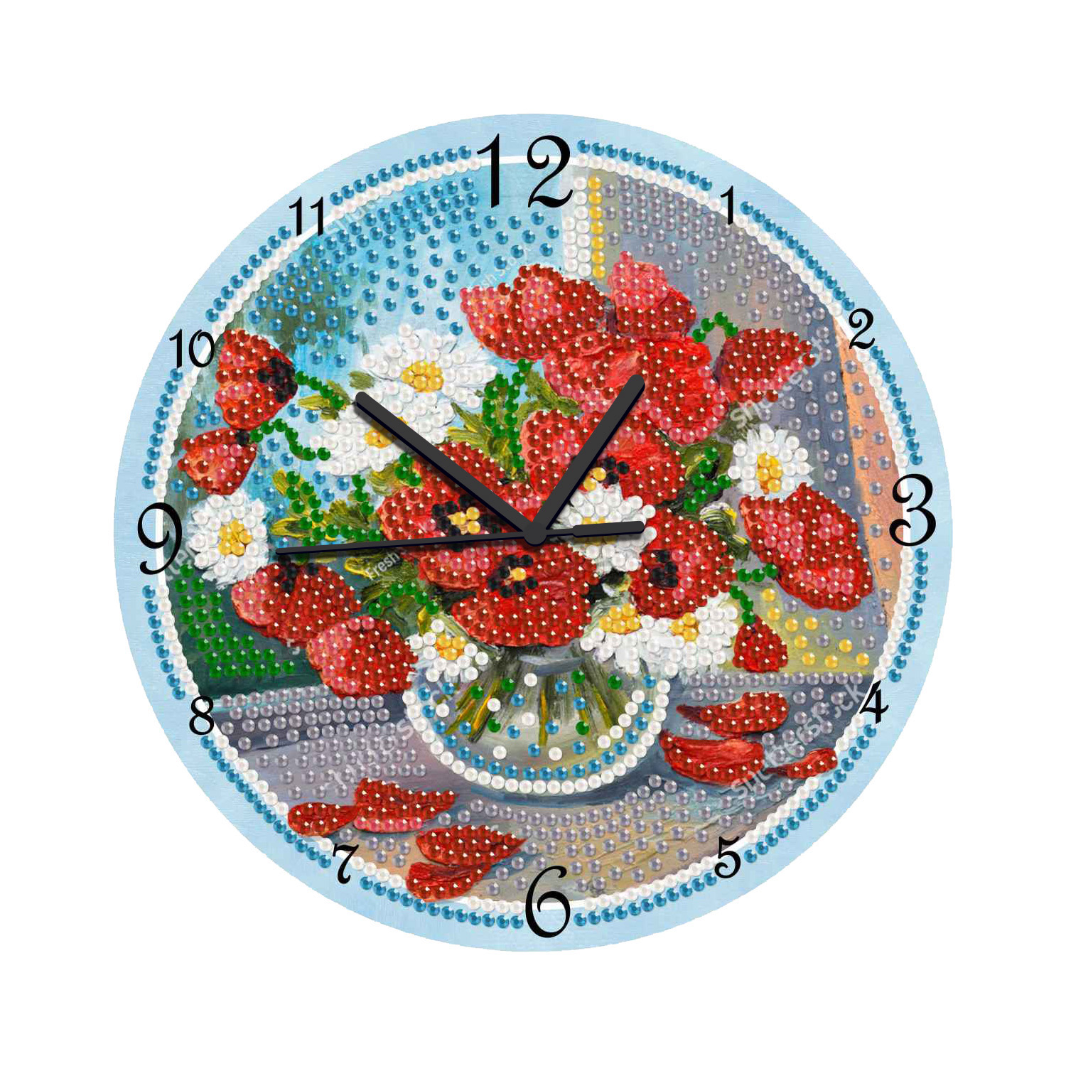 Алмазная мозаика ORIGAMI Часы Аромат луговых цветов - фото 3