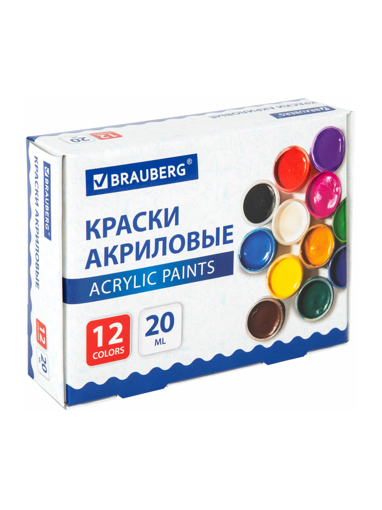 Краски акриловые Brauberg 12 цв. - фото 8