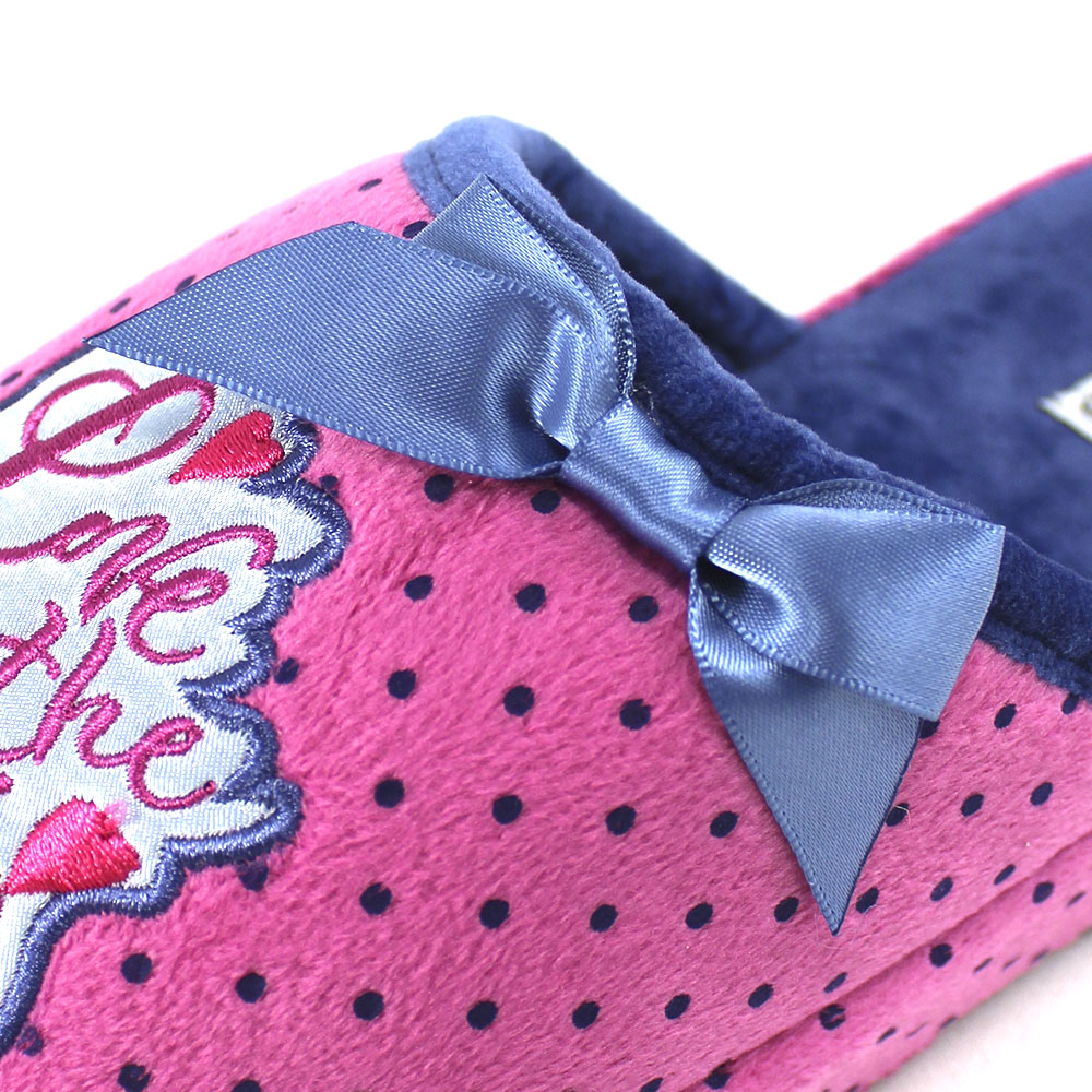 Тапочки Europen DS-31167-СВ EUROPEN Тапочки домашние,розово-синий - фото 4