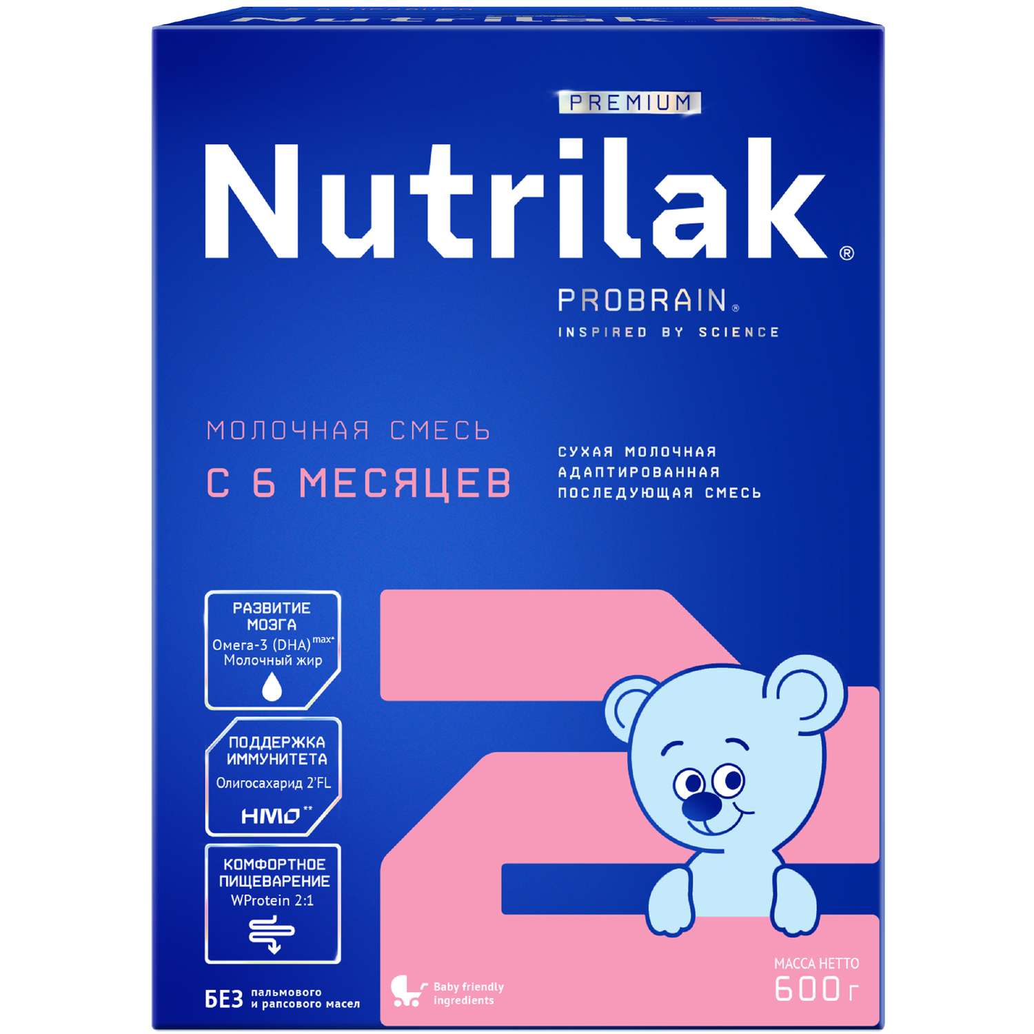 Смесь молочная Nutrilak Premium 2 с 6 месяцев 600г - фото 1