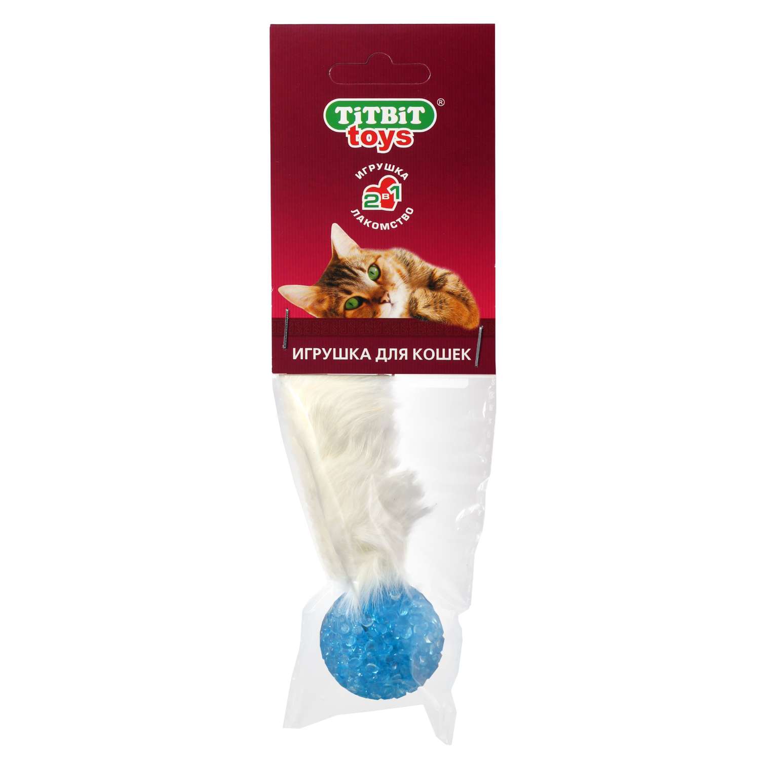 Игрушка для кошек TITBIT Хвост кроличий - фото 1