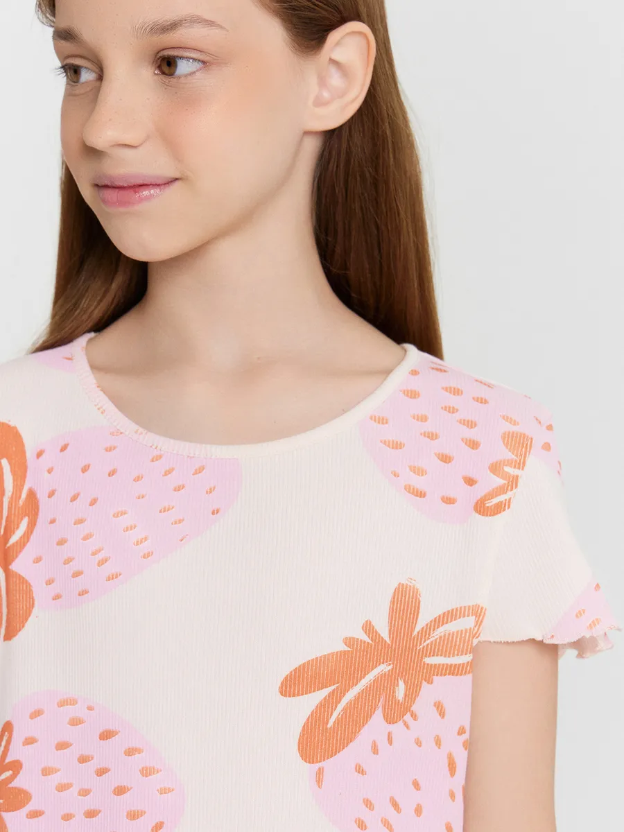 Сорочка ночная Mark Formelle (Марк Формэль) 577724/розовые клубники на св.розовом - фото 4