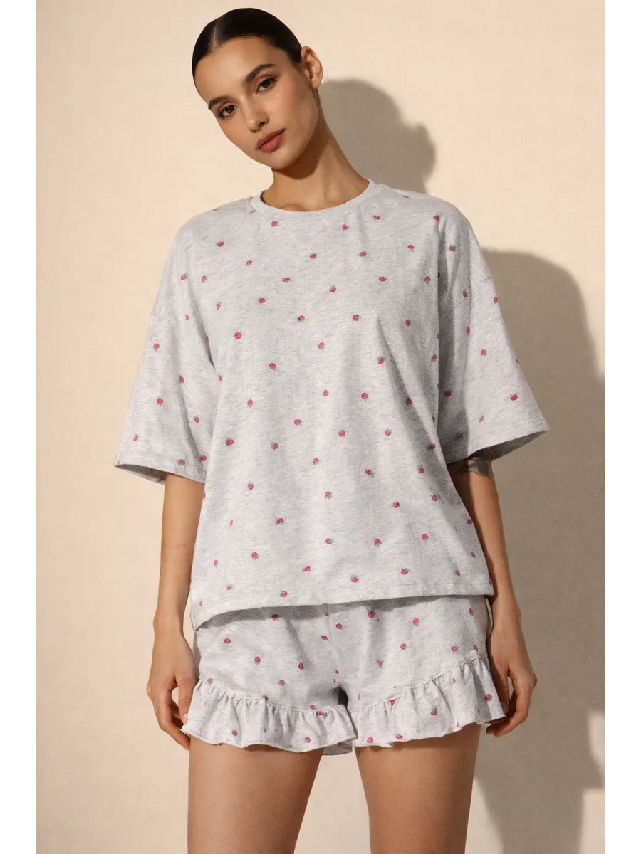 Пижама Mark Formelle (Марк Формэль) 592670/малина на св.сером меланже - фото 2