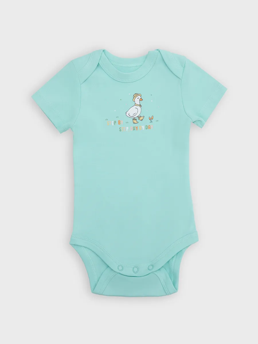 Боди 2 шт Mark Formelle (Марк Формэль) 13015-1-2/уточки на оранжевом +бирюзово -голубой - фото 11