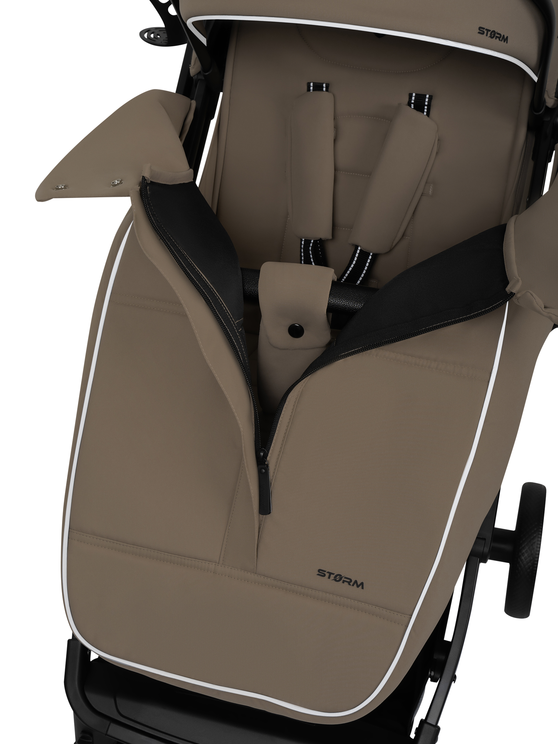 Коляска прогулочная JOVOLA Storm, бежевый - фото 37