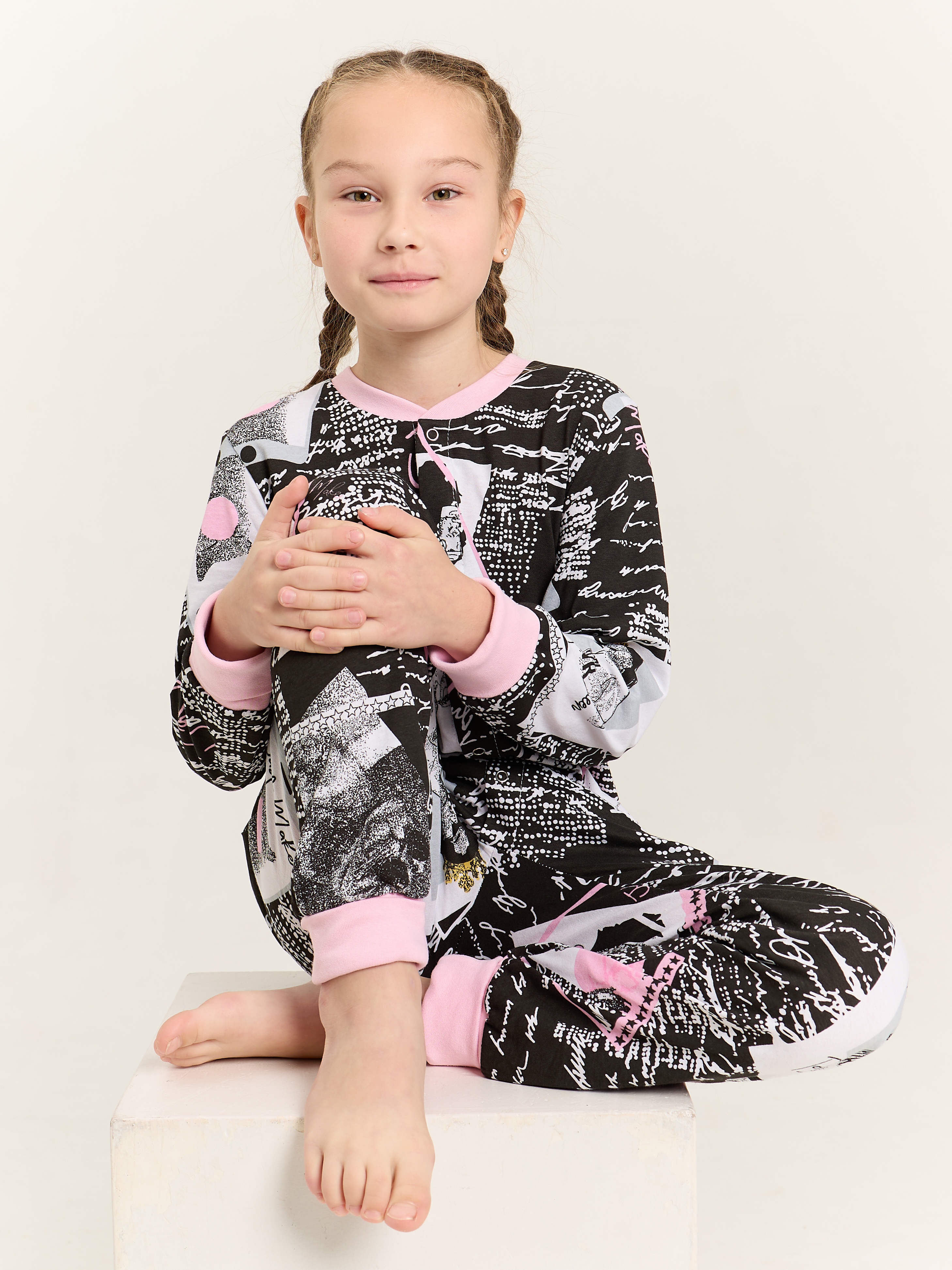 Пижама Весёлый человечек Д00113П/Надписи - фото 9