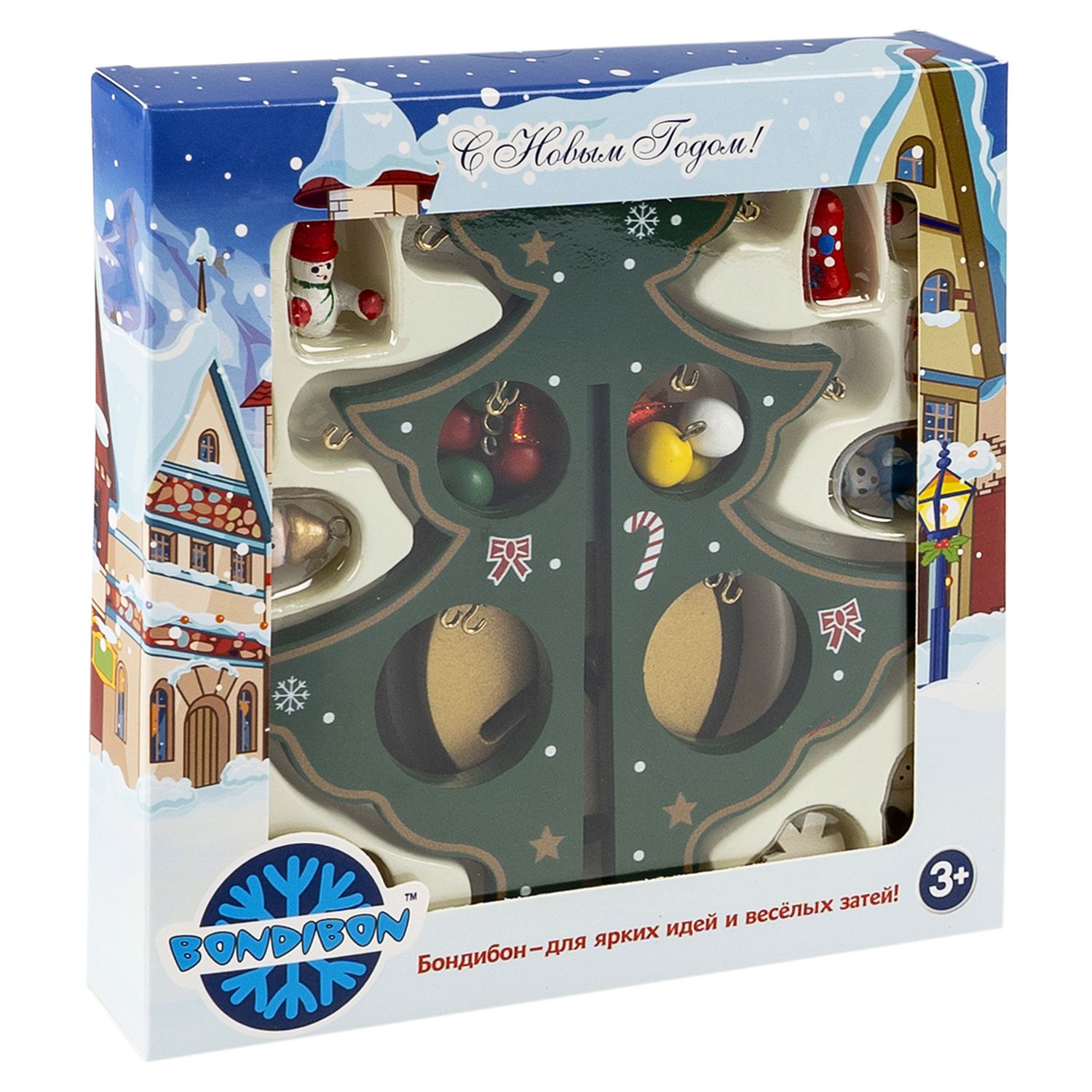 Набор для творчества Bondibon Новогодняя елочка деревянная - фото 2