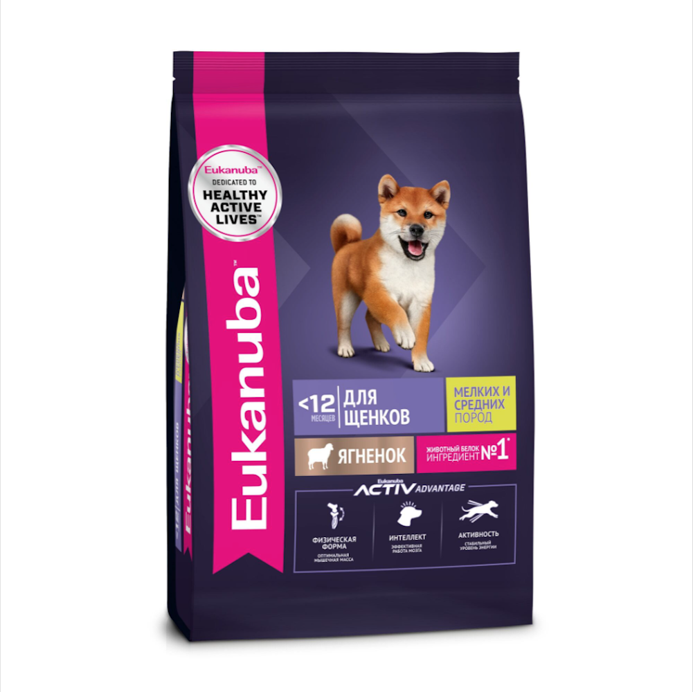 Корм для щенков Eukanuba с ягненком сухой 0.8кг - фото 1