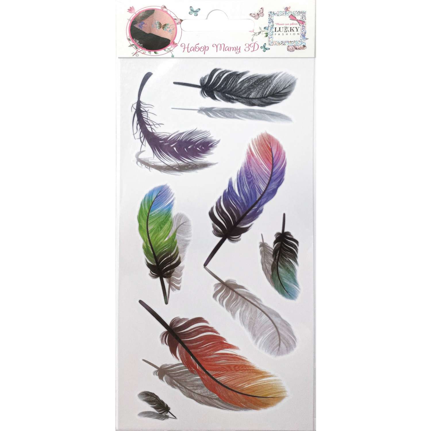 Стикеры LUKKY тату 8 шт. - фото 2