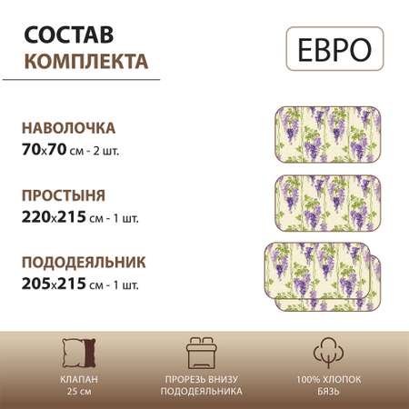 Комплект постельного белья Спал Спалыч Джесси евро бязь рис.6195-1