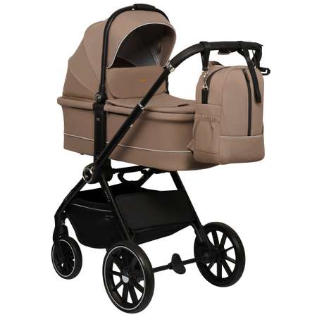 Коляска 3в1 JOVOLA Pepper с автолюлькой темно-беж коричневый