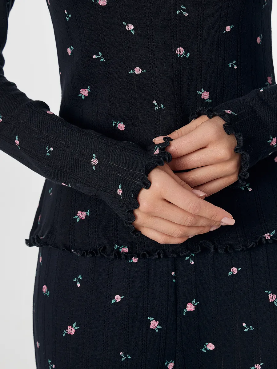 Пижама Mark Formelle (Марк Формэль) 592613/розочки на черном - фото 10