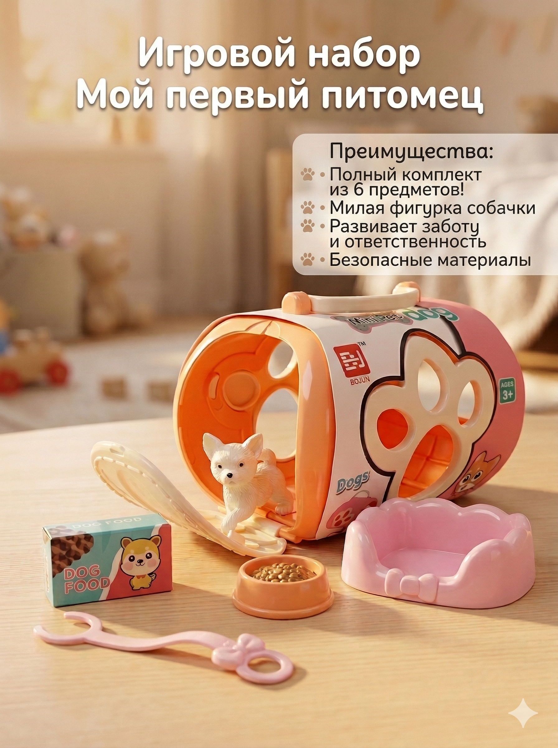 Игровой набор SHARKTOYS Маленький питомец собачка - фото 1
