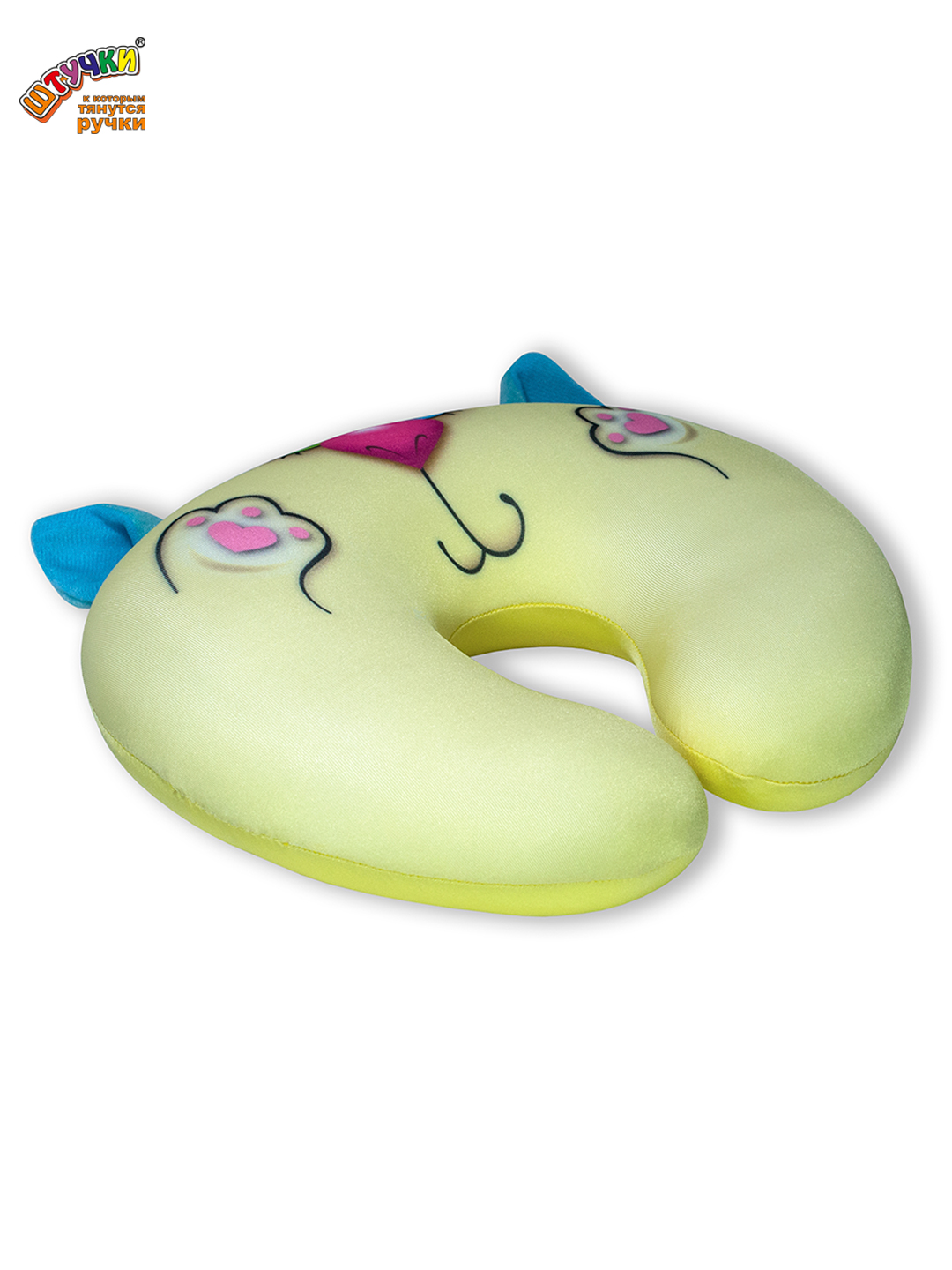 Подушка автомобильная Штучки к которым тянутся ручки Желтый Котик 25 x 22 см - фото 4