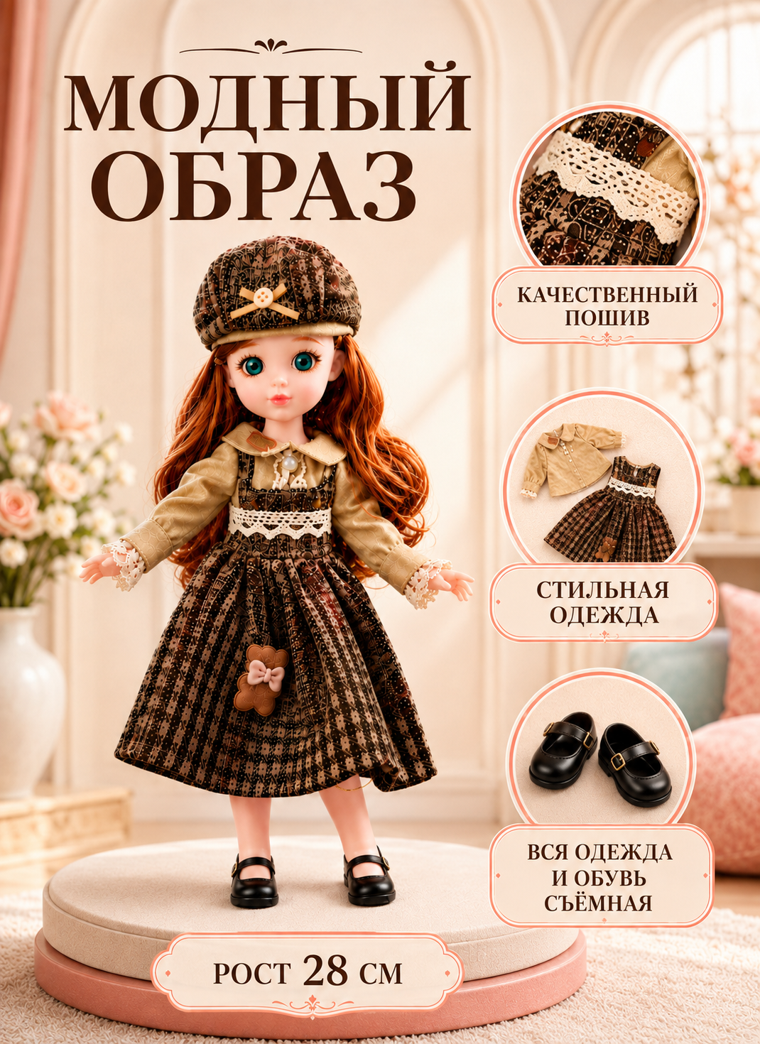 Кукла модельная TrendToys шарнирная говорящая высота 28 см FTN026 - фото 3