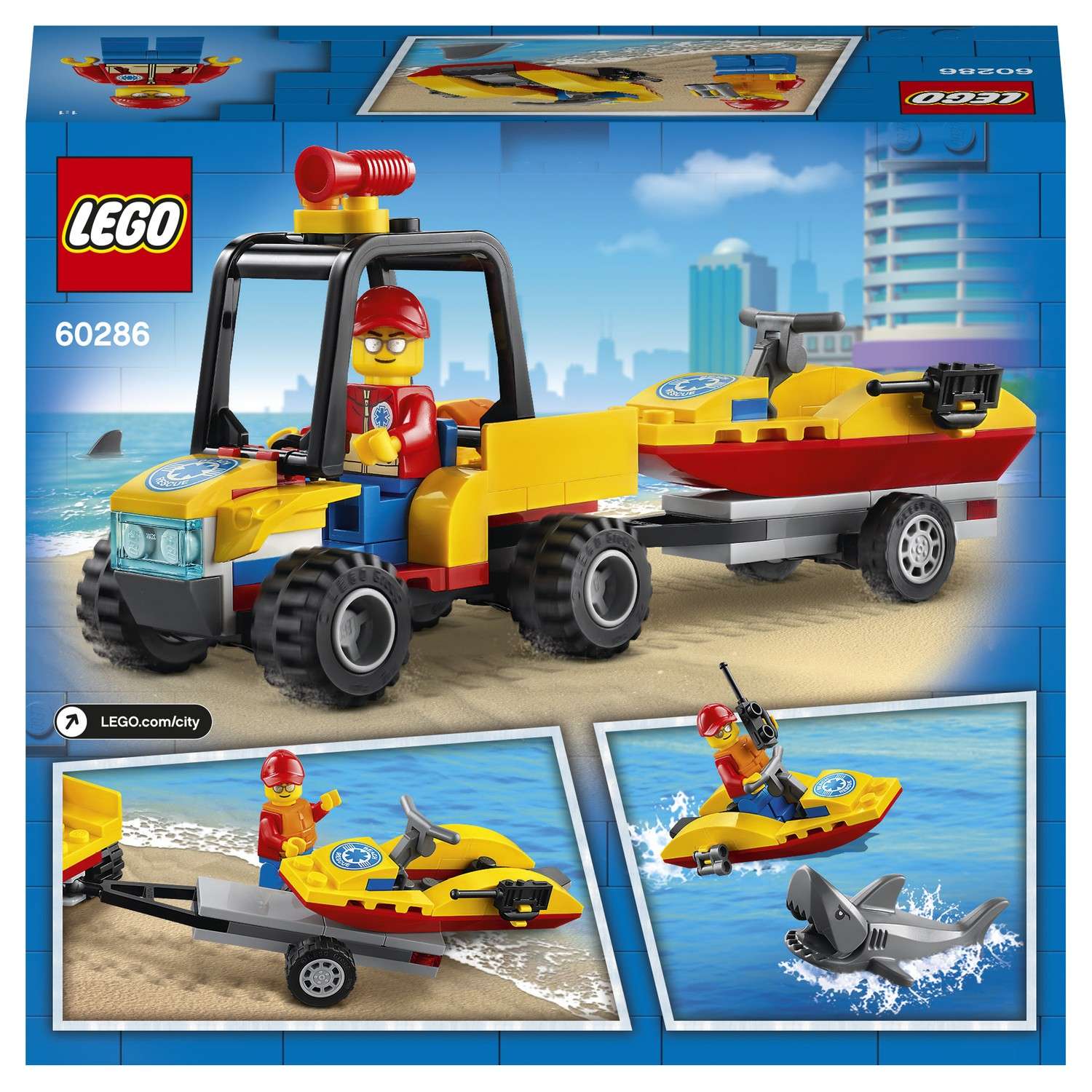 Конструктор LEGO City Пляжный спасательный вездеход блочный - фото 3