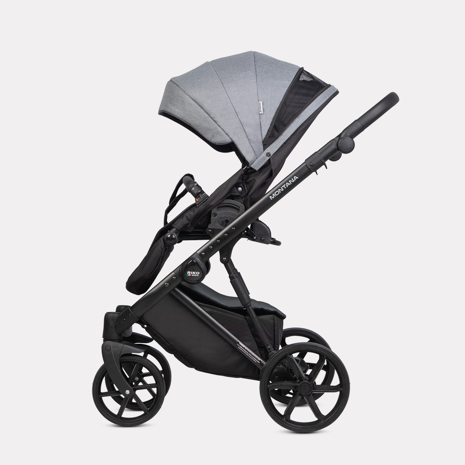 Коляска 2в1 Riko Basic Montana Plus серый - фото 8