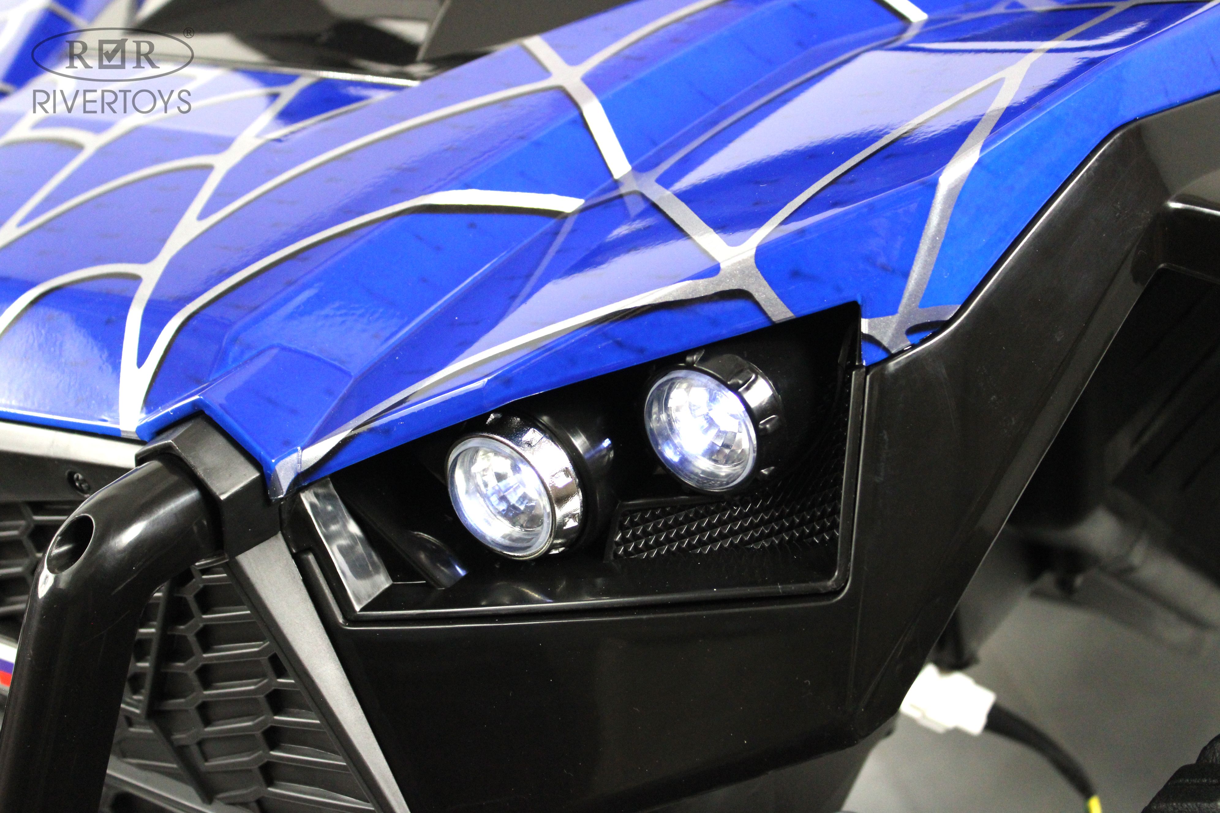 Электромобиль RIVERTOYS A707AA-LUX-NEW-BLUE-SPIDER С пультом ДУ - фото 20