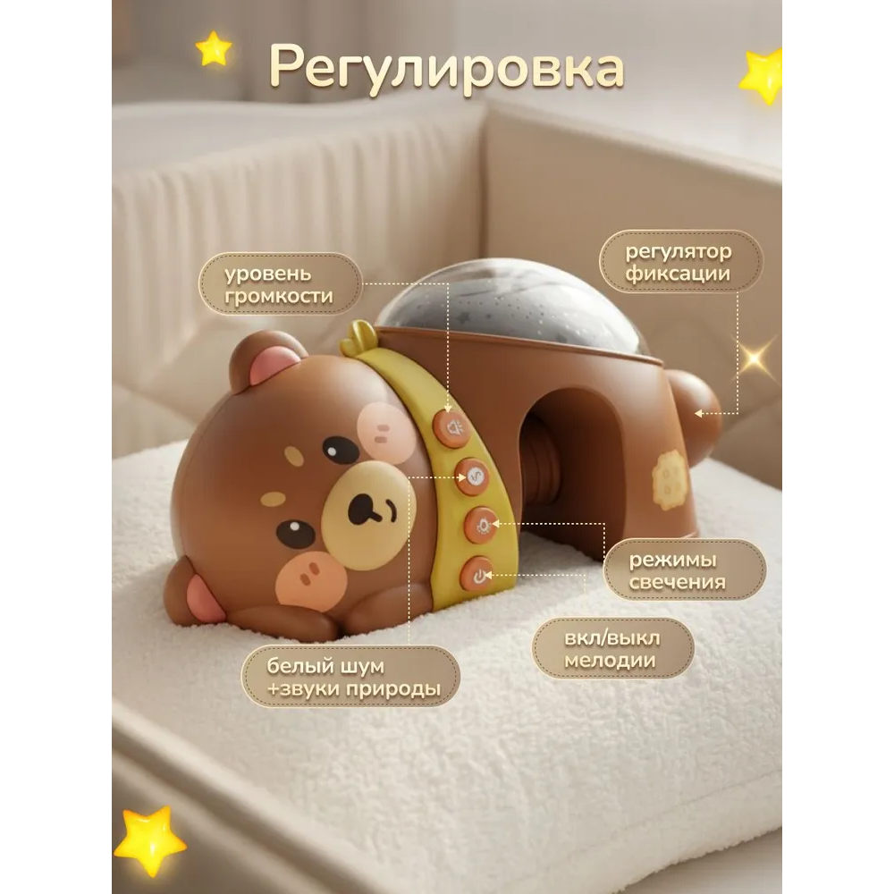 Мобиль Baby Toys мишка-проектор - фото 4