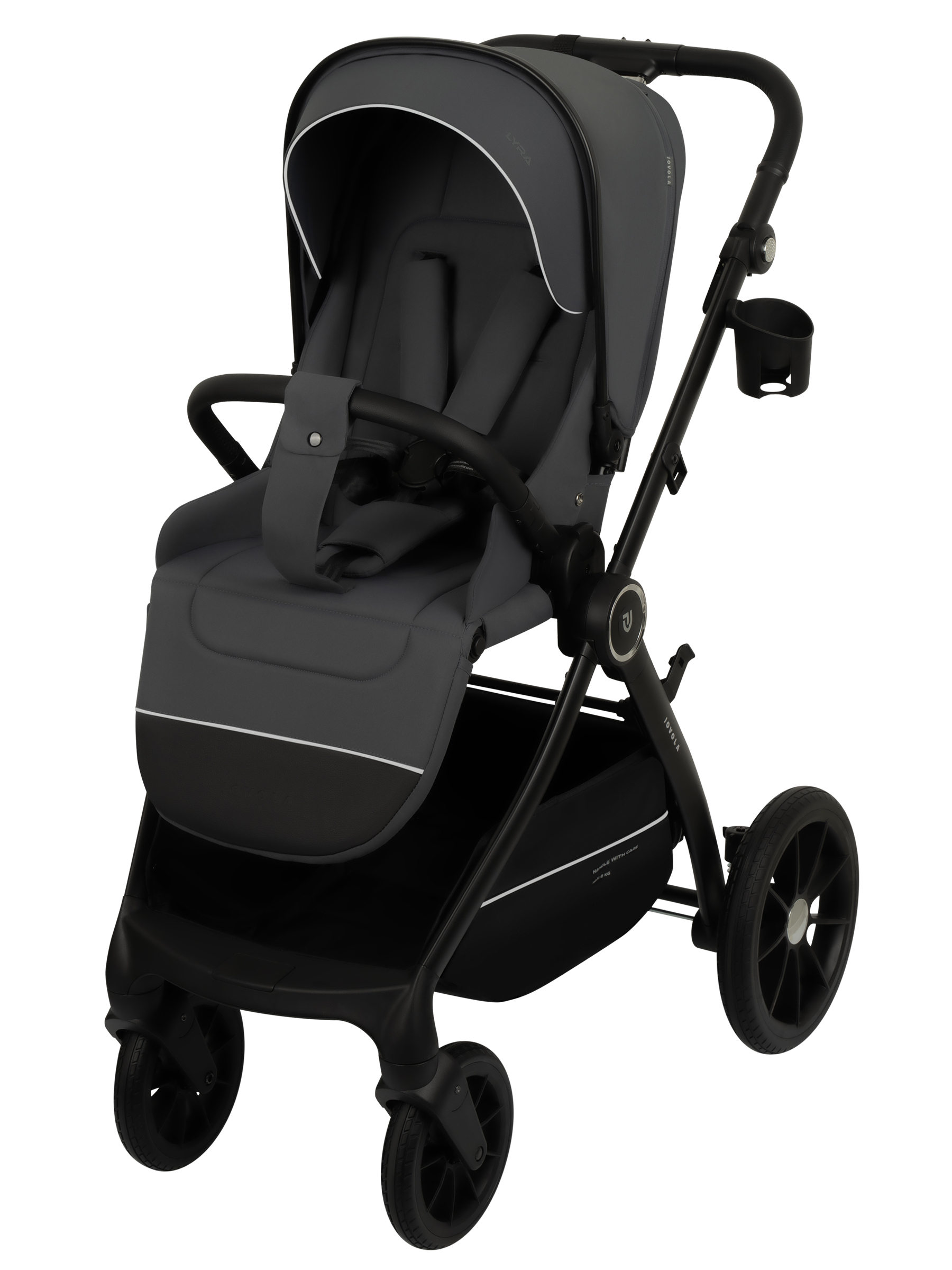 Коляска прогулочная JOVOLA LYRA с реверсивным блоком серый - фото 1
