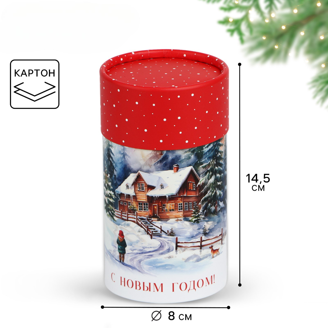 Коробка подарочная Дарите Счастье "Зимний лес", 8 х 14,5 см - фото 1