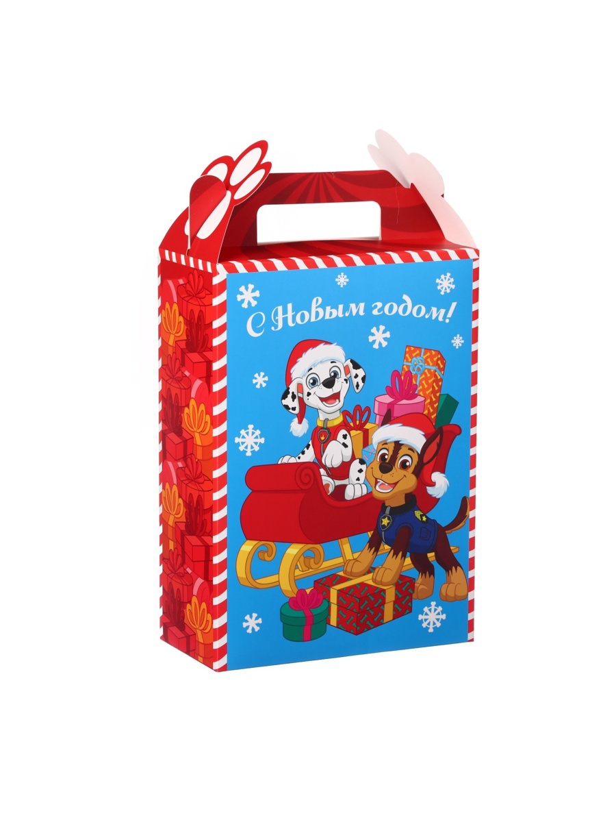 Коробка складная, новогодняя Paw Patrol "С Новым годом", 20 х 33 х 10 см - фото 4