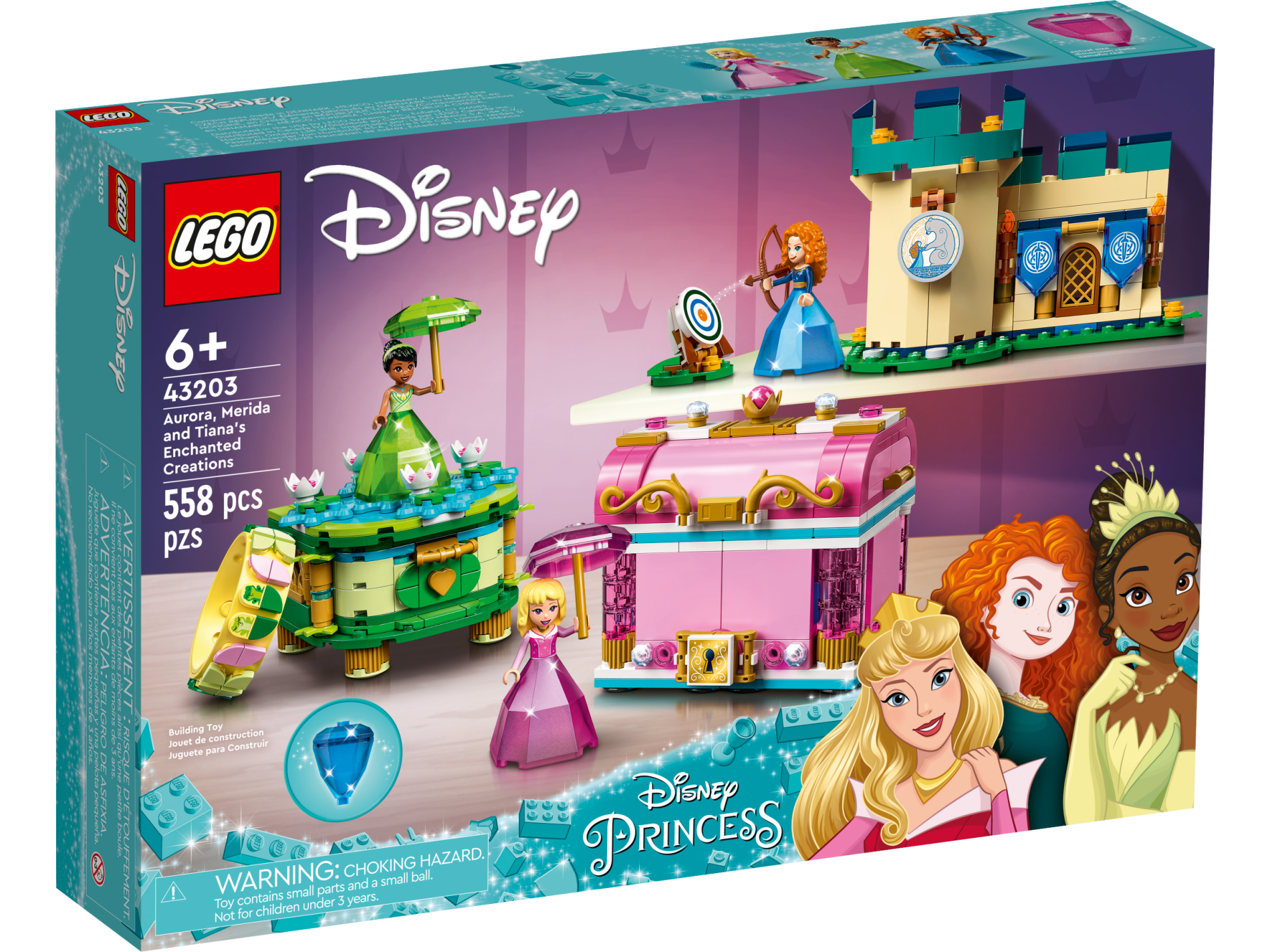 Изображение товара Конструктор LEGO Disney Princess Волшебные творения Авроры, Мериды и Тианы