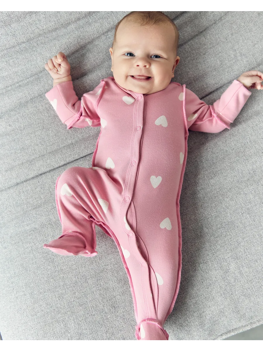 Комбинезон 2 шт Mark Formelle (Марк Формэль) 14005-2/сердечки на молоке +сердечки на розовом - фото 11