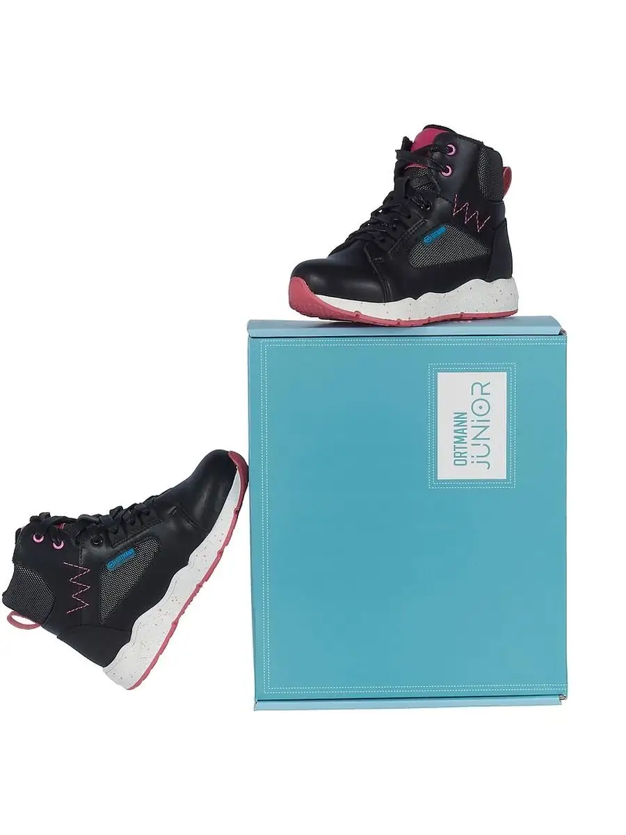 Ботинки ORTMANN kids 7.28.2_Homs_черный/розовый - фото 5