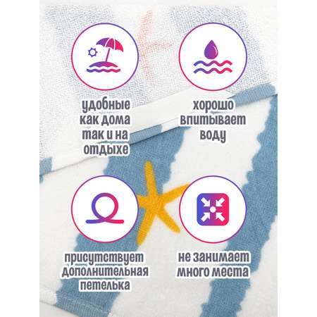 Махровое полотенце BRAVO Морское 30х60