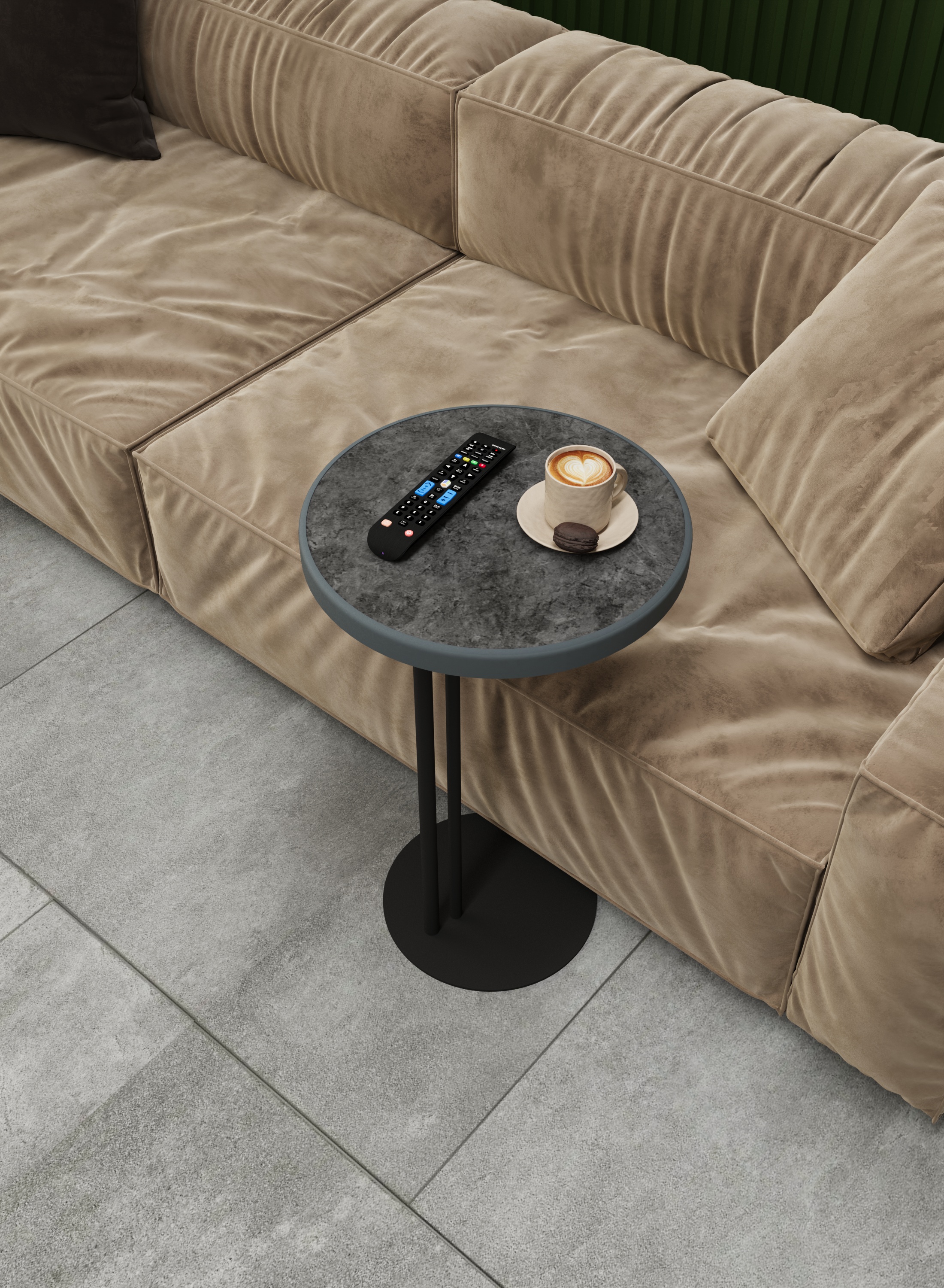 Стол журнальный SLINE Кальяри дарк графит черный - фото 2