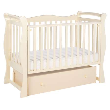 Детская кроватка Sweet Baby прямоугольная, поперечный маятник (слоновая кость)