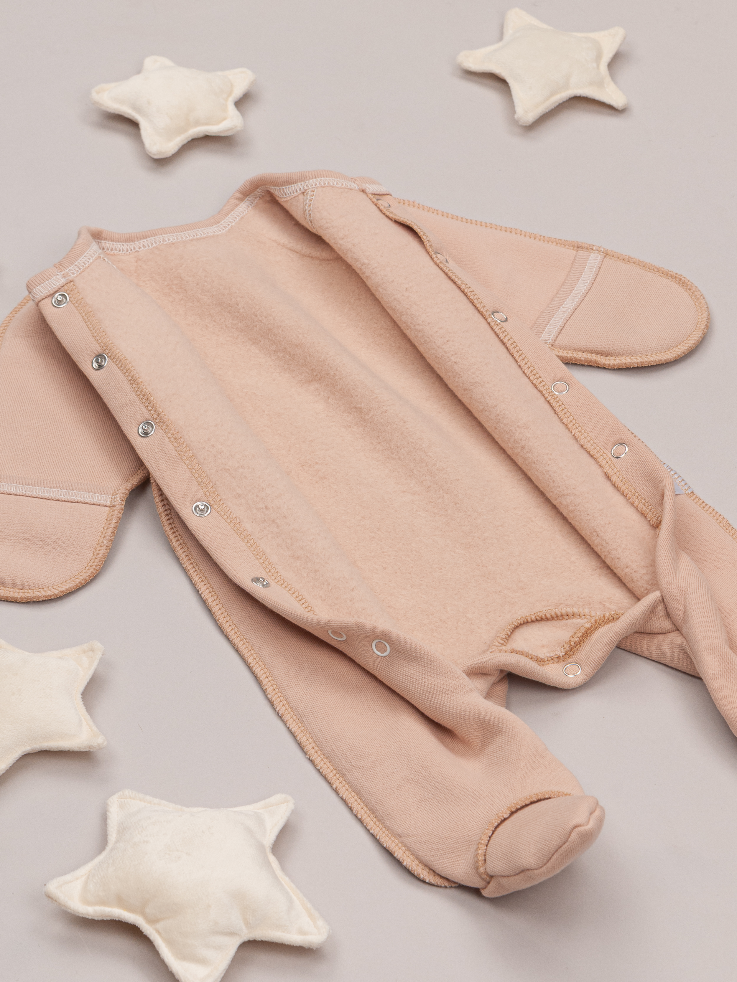 Комбинезон ТРИЯ 1131 футер 3-х нитка св бежевый - фото 2