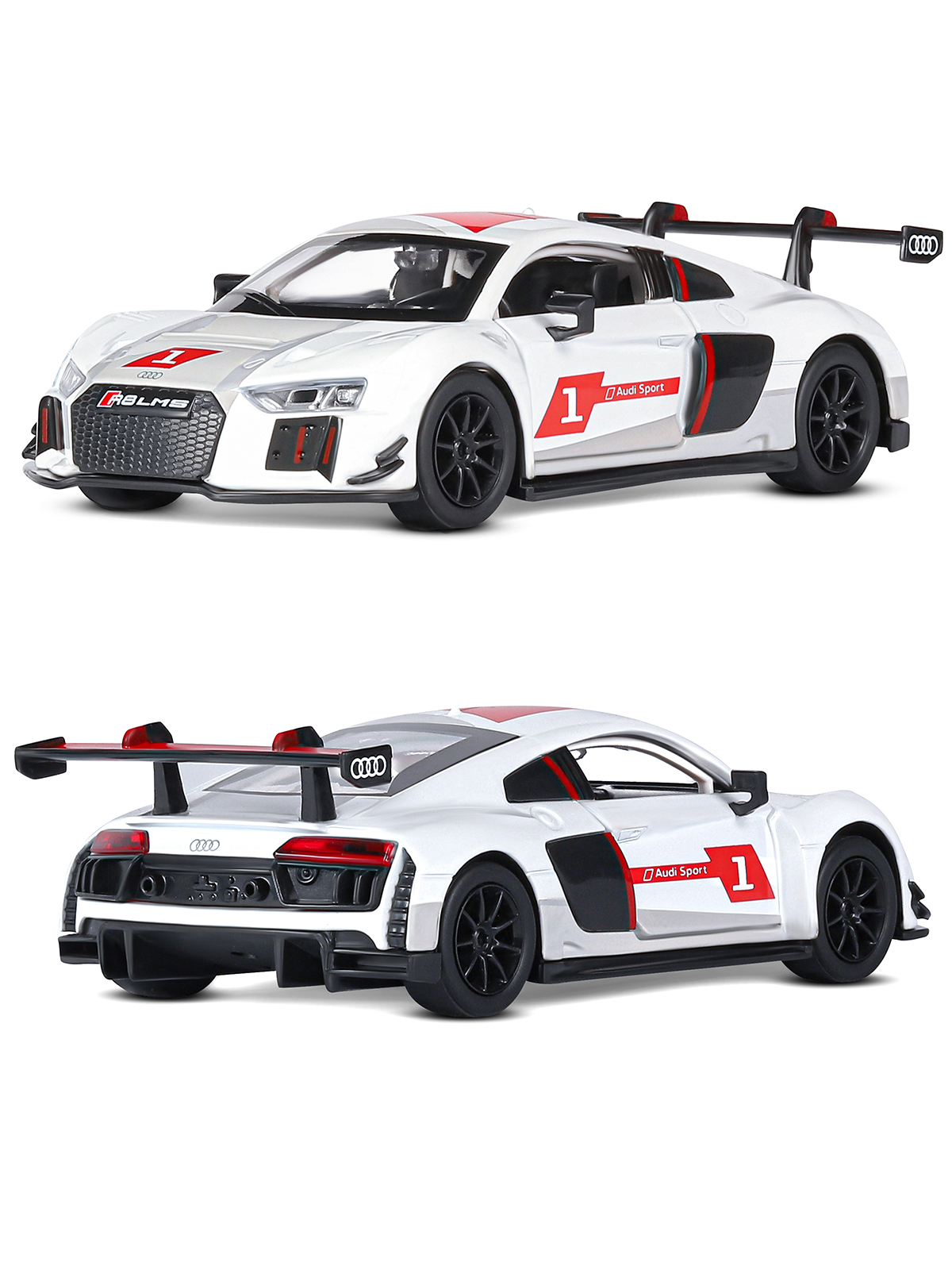 Автомобиль АВТОпанорама Audi R8 LMS 1:32 JB1251305 - фото 7